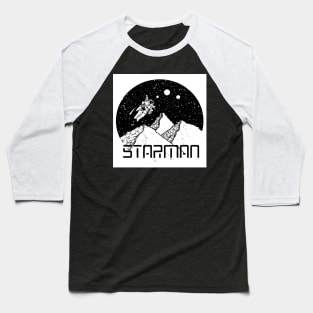 Astronaut Starman Mountains Baseball T-Shirt